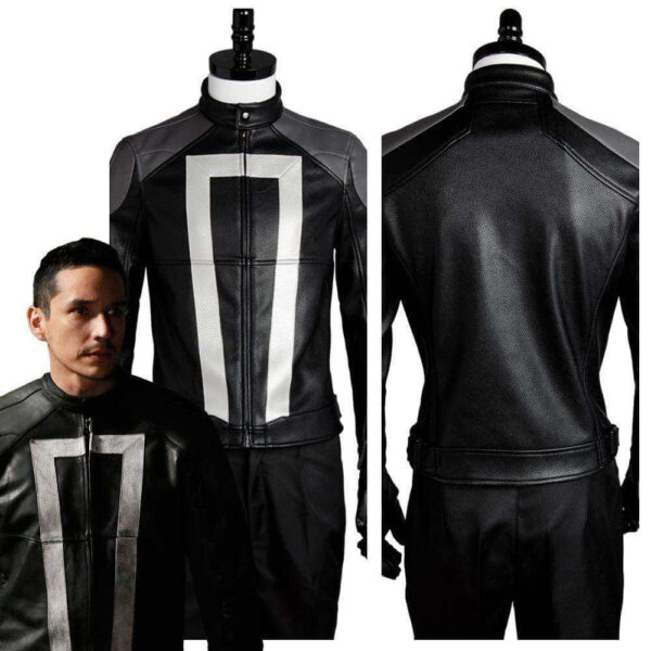 Ghost Rider Leather Jacket Agents Of Shield Season 4 Robbie Reyes Biker Jacket - leathersguru