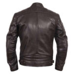 Black Padded Real Cowhide Leather Pocket Men's Jacket - leathersguru