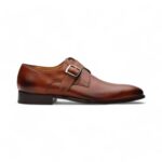 Handmade Brown Monk Strap Leather Shoe