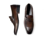 Handmade Penny Loafers Brown Shoes - leathersguru