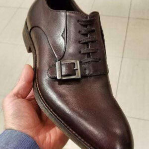 Handmade Brown Leather Lace Up Monk Strap Shoe - leathersguru