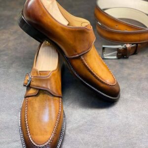 Handmade Best Tan Leather Shoes For Men, Men's Mustard Formal Shoes