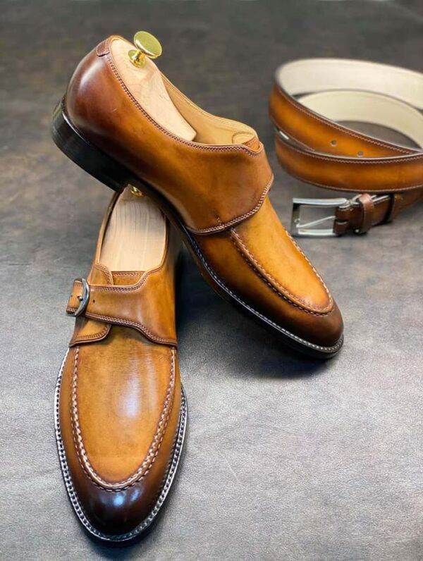 Handmade Best Tan Leather Shoes For Men, Men's Mustard Formal Shoes