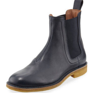 Handmade Chelsea Leather Boots Men, Soft Calf Leather Crepe sole Men Dress Boot