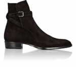 Jodhpurs Ankle Boot Men Black Ankle High Suede Boot, For Men