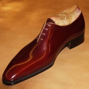 Handmade Men Fashion Genuine Leather Shoes Maroon leather oxford shoes