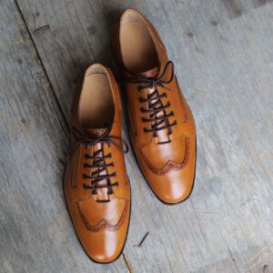 Handmade Men's Brown Leather Shoes, New Patina Designer Shoes, Dress Formal Shoes