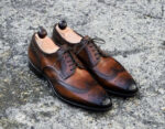 Handmade Men's Wing Tip Shoes, Men's Brown Black Color Leather Wing Tip Lace Up Shoes.