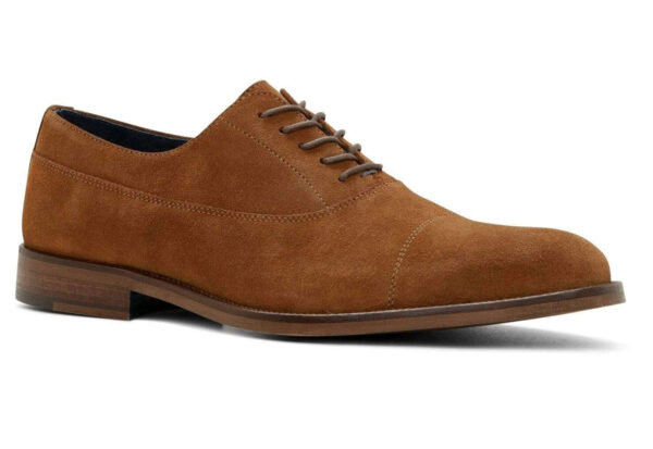 Handmade Brown Suede Cap Toe Lace Up Shoe - leathersguru