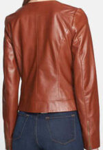 Handmade women brown Leather Jacket, women brown biker Leather Jacket, Stylish women leather jacket