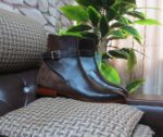 Handmade Brown Jodhpurs Leather Suede Boot For Men's - leathersguru