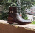 Handmade Men's Brown Jodhpurs Leather Suede Boot - leathersguru