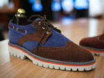 New Stylish Brown Blue Lace Up Shoes, Wing Tip Shoes, Men's Stylish Rubber Sole Shoes