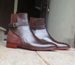 Handmade Men's Brown Jodhpurs Leather Suede Boot - leathersguru