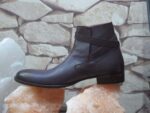 Handmade Men's Ankle High Leather Purple Jodhpurs Buckle Boot - leathersguru