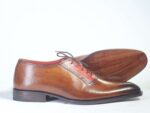 Bespoke Burgundy Brown Leather Lace Up Shoe for Men - leathersguru