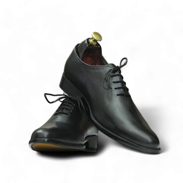 Men's Handmade Black Leather Dress Shoes