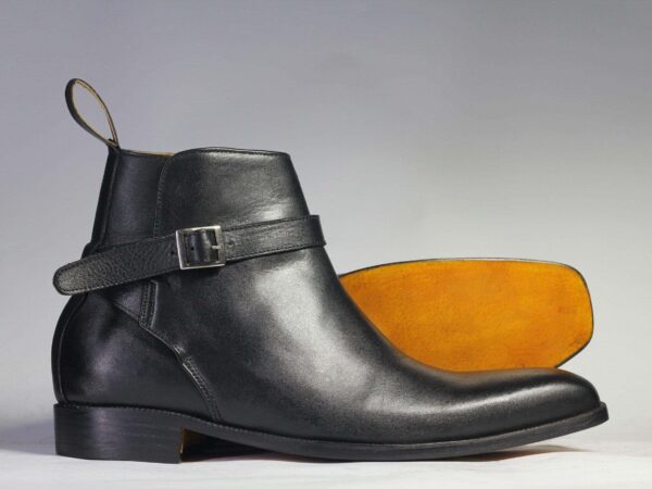 Handmade Ankle Black Jodhpurs Leather Boot - leathersguru