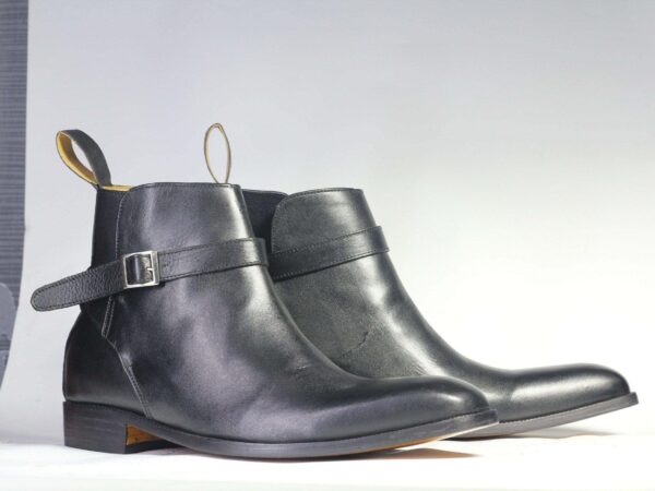 Handmade Ankle Black Jodhpurs Leather Boot - leathersguru