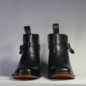 Handmade Ankle Black Jodhpurs Leather Boot - leathersguru