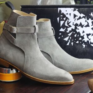 Handmade Jodhpurs Suede Leather Boots For Men's - leathersguru