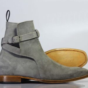 Handmade Jodhpurs Suede Leather Boots For Men's - leathersguru