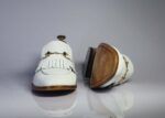 Bespoke White Leather Fringe Loafer For Men's - leathersguru