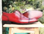 Handmade Burgundy Leather Shoe - leathersguru