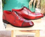 Handmade Burgundy Leather Shoe - leathersguru