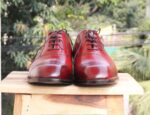 Handmade Burgundy Leather Shoe - leathersguru