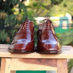 Men's Brown Lace Up Leather Stylish Shoes - leathersguru