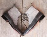 Handmade Gray Ankle High Leather Boot for Men's - leathersguru