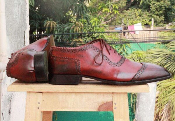 Maroon leather Shoes - leathersguru