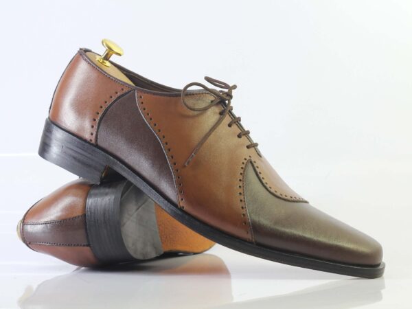 Bespoke Brown Leather Lace Up Shoe for Men - leathersguru