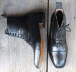 Handmade Black Ankle Boots For Men's - leathersguru