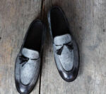 Handmade Ostrich leather tussle Slip on shoes - leathersguru