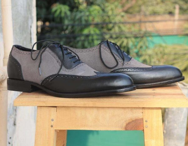 Men's black Leather & Suede Shoes - leathersguru