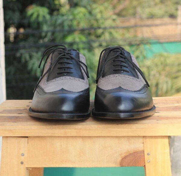 Men's black Leather & Suede Shoes - leathersguru