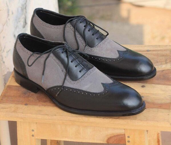 Men's black Leather & Suede Shoes - leathersguru