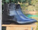 Handmade Black Jodhpurs Ankle Boots For Men's - leathersguru