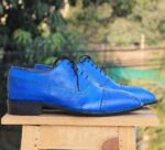 Handmade Blue oxford leather shoe - leathersguru