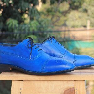 Handmade Blue oxford leather shoe - leathersguru