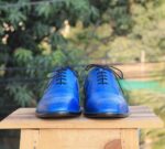 Handmade Blue oxford leather shoe - leathersguru