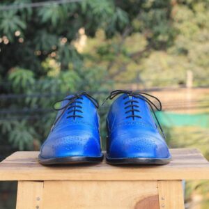 Handmade Blue oxford leather shoe - leathersguru