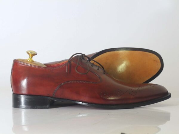 Bespoke Burgundy Leather Lace Up Shoe for Men - leathersguru