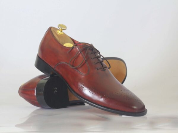 Bespoke Burgundy Leather Lace Up Shoe for Men - leathersguru