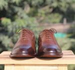 Handmade Brown Two Tone Oxford Leather Shoe - leathersguru