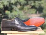 Handmade Black Leather Shoe - leathersguru