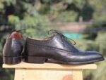 Handmade Black Leather Shoe - leathersguru