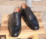 Handmade Black Leather Shoe - leathersguru